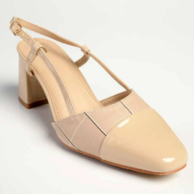 Pierre Cardin Neanda Slingback Heels - Nude Hip - Hop Sneaker Style  