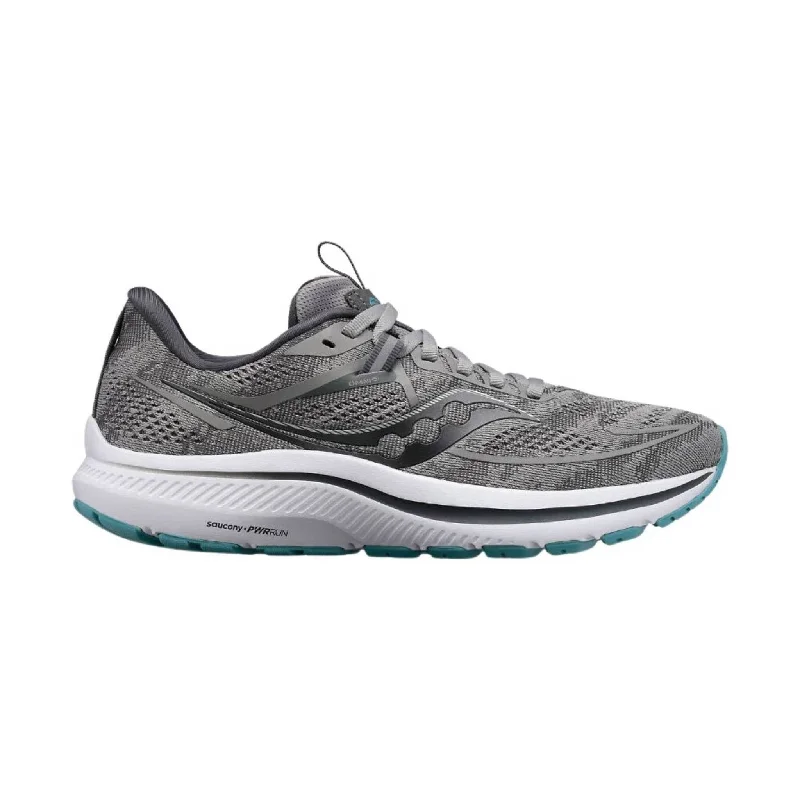 Saucony Women's Omni 21 Running Shoe - Alloy/Rainfall Ivy League Loafer Look 
