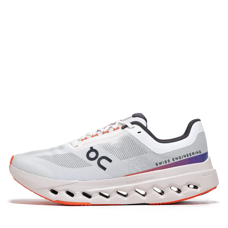 Women's On Cloudsurfer Next - White/Flame Open - Lacing Derby Look  