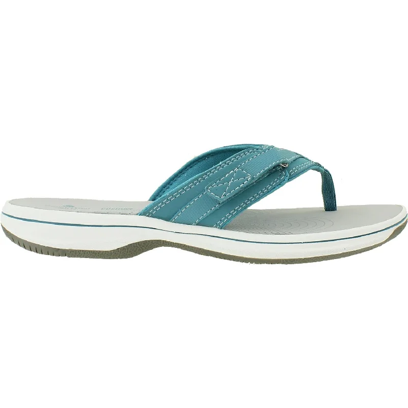 Women's Clarks Cloudsteppers Breeze Sea Aqua Synthetic Hemp - Material Shoe Style  