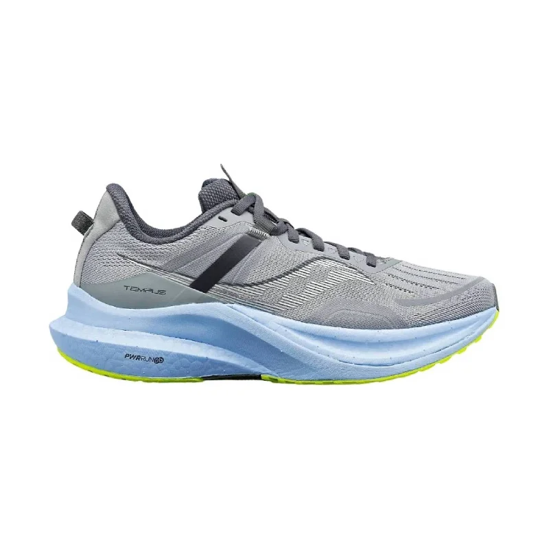 Saucony Women's Tempus Running Shoe - Fossil/Ether Leather Driving Shoe Style  