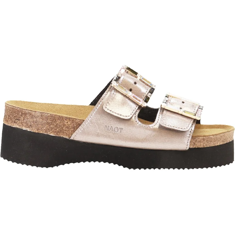 Women's Naot Santa Rosa Silver Threads Leather Loose - Fit Slipper Style  
