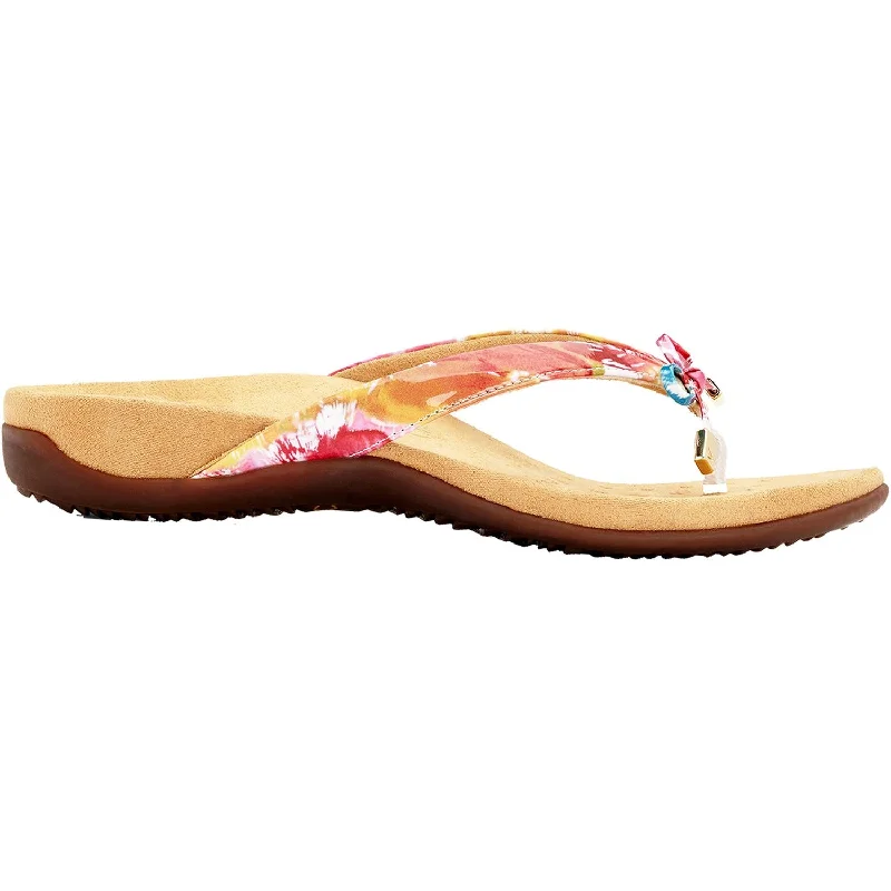 Women's Vionic Bella II White Floral Patent Patchwork Shoe Aesthetic  