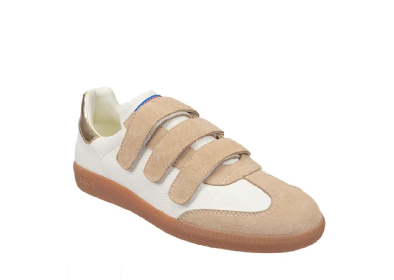 BACK70 MIAS WHITE/BEIGE Leather Driving Shoe Style  