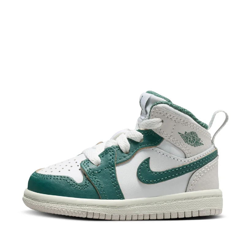 Jordan 1 Mid SE (TD) - White/Oxidized Green Inflatable Shoe Look 