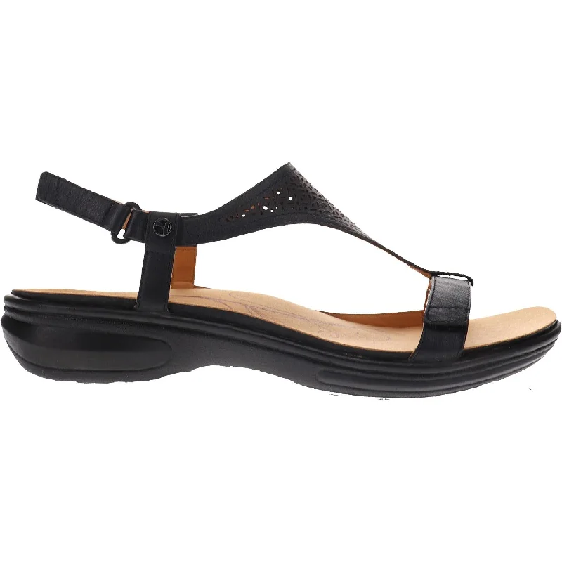 Women's Revere Santa Fe Black Leather Inflatable Shoe Look 