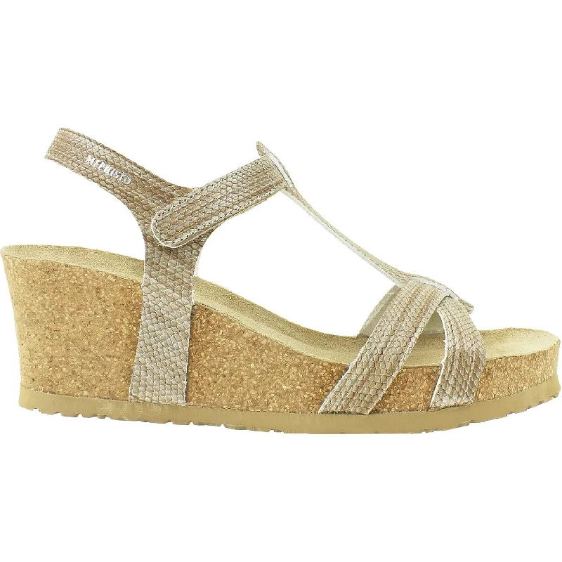 Women's Mephisto Liviane Light Sand Zambie Leather Rubber - Sole Plimsoll Look  