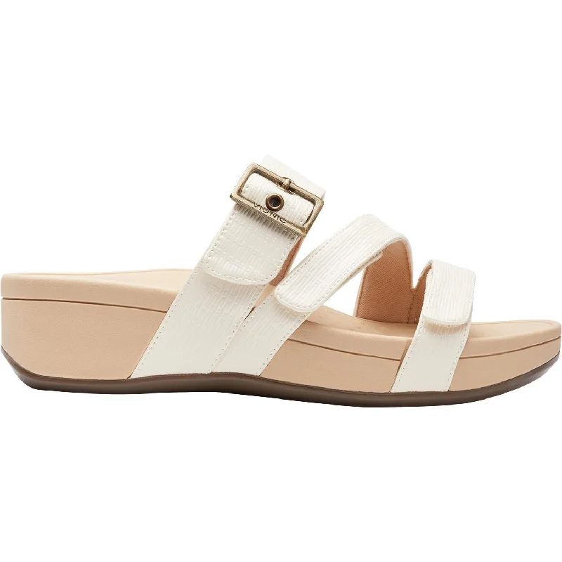 Women's Vionic Rio Cream Woven Synthetic Leather Driving Shoe Style  