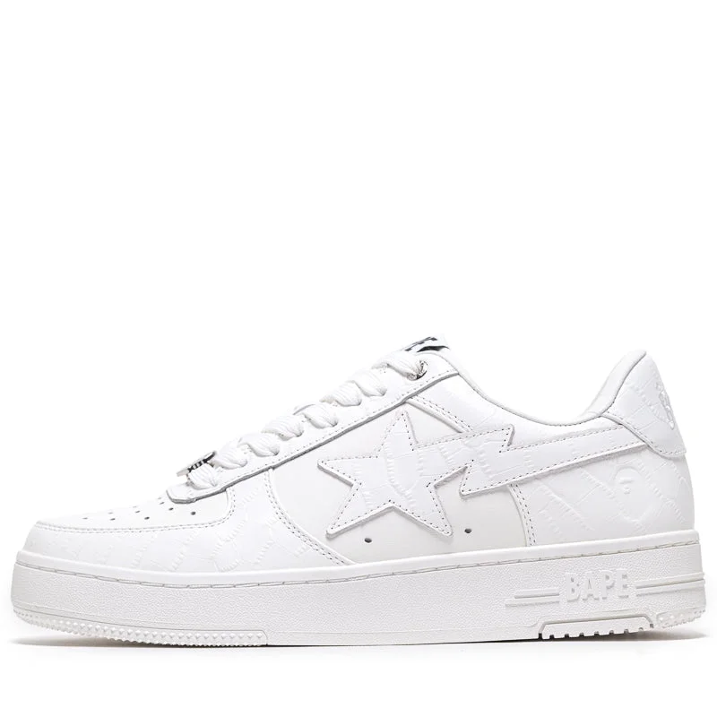 A Bathing Ape Bape Sta #3 - White Ankle - High Military Boot Style  