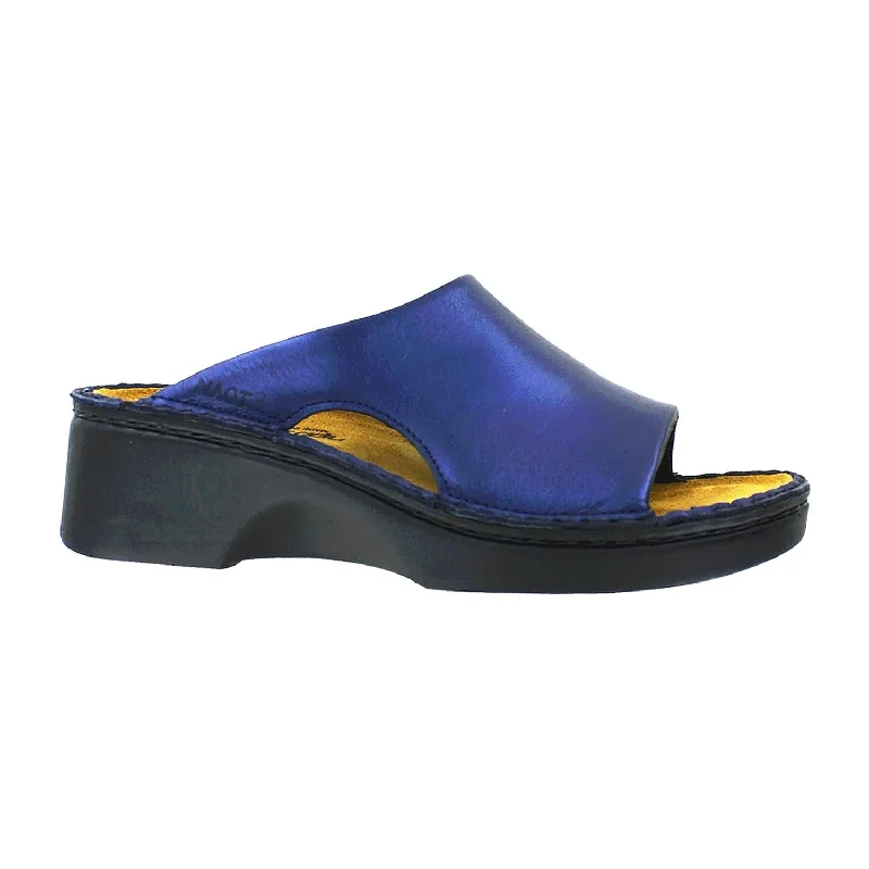 Women's Naot Rome Polar Sea Leather Single - Buckle Monk Look  