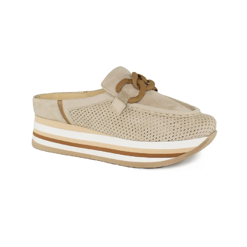 CARLISA CREAM SUEDE British Gentleman Oxford Style  