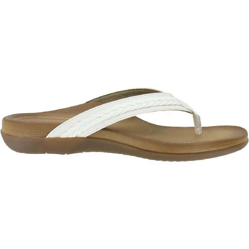 Women's Aetrex Emmy White Synthetic Ivy League Loafer Look 