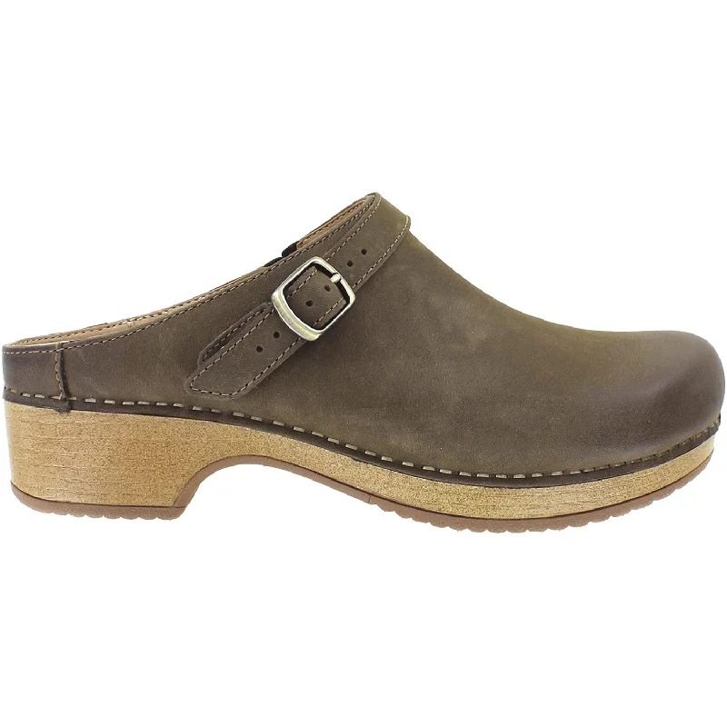 Women's Dansko Berry Mushroom Burnished Nubuck Edwardian Shoe Look  
