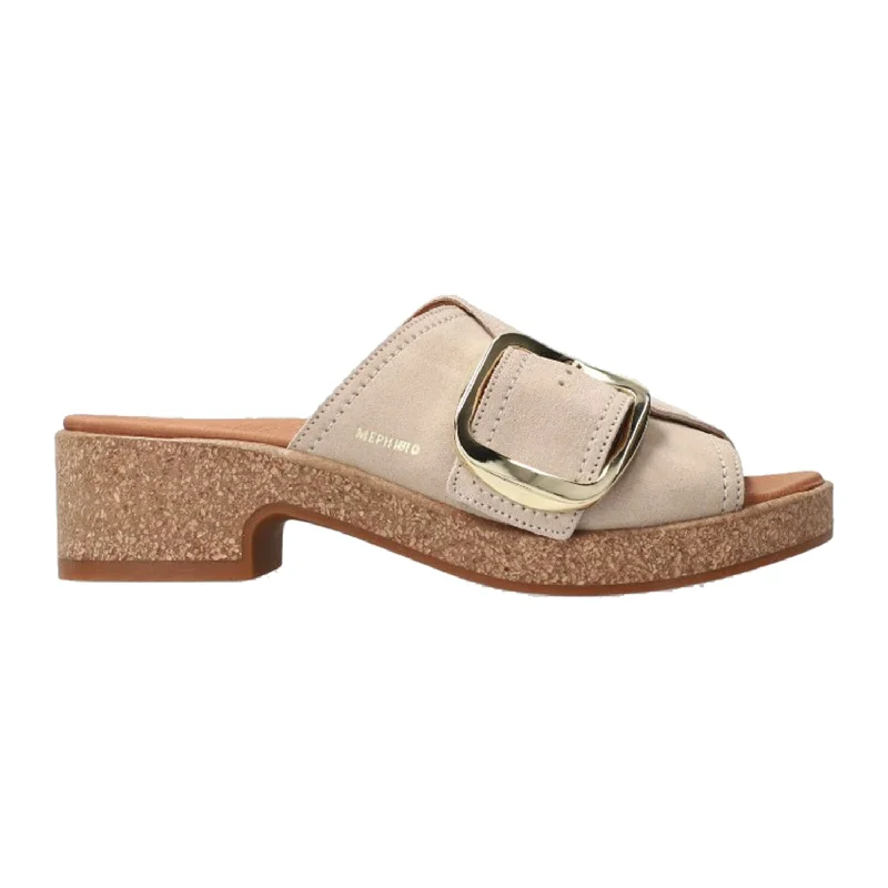 Women's Mephisto Foline Light Sand Edwardian Shoe Look  