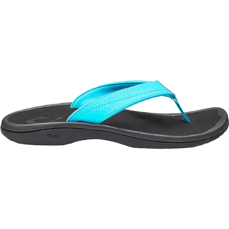 Women's OluKai Ohana Turquoise/Onyx Synthetic Lightweight Tennis Sneaker Look  
