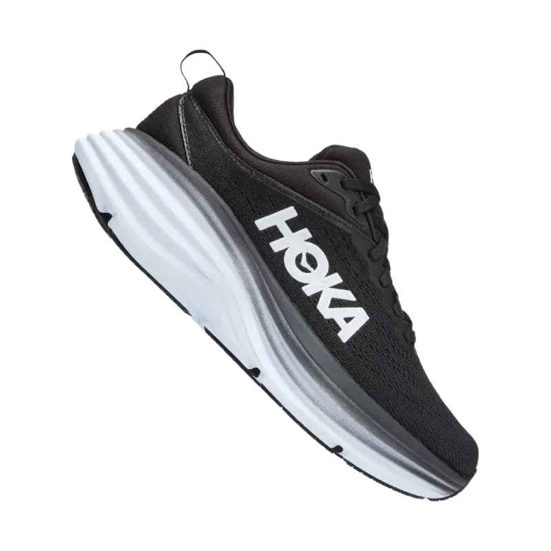 HOKA Women's Bondi 8 - Black/White Tassel Driving Shoe Look 