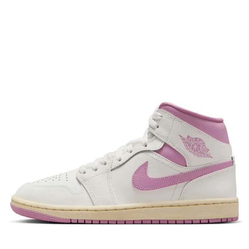 Women's Air Jordan 1 Mid - Sail/Orchid Beaded Moccasin Design 