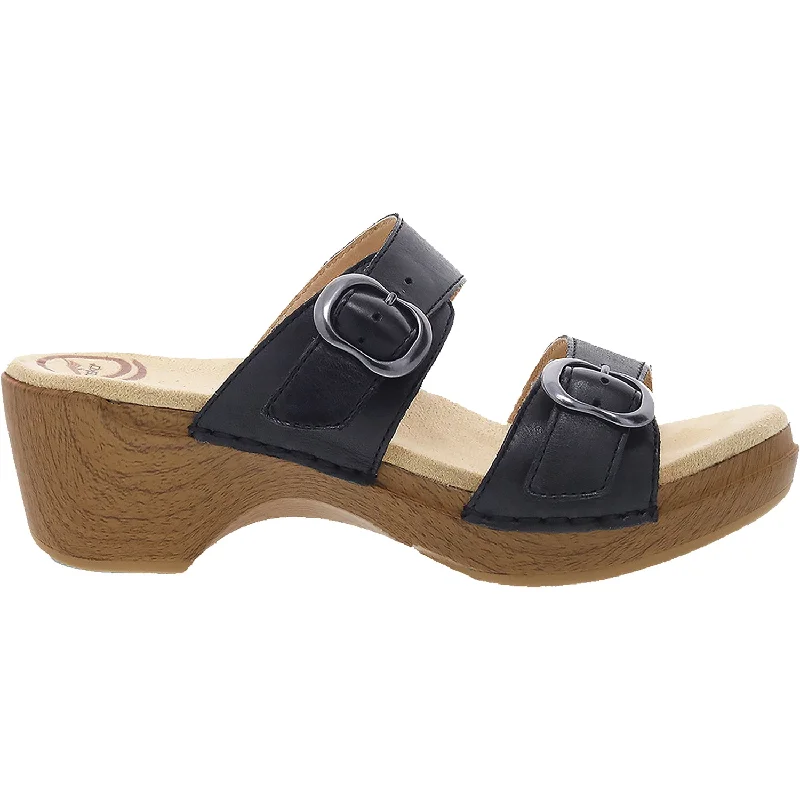 Women's Dansko Sophie Black Full Grain Leather Casual Loafer Style          