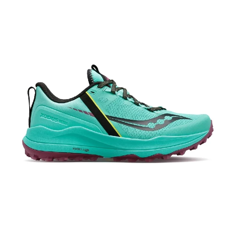 Saucony Women's Xodus Ultra - Cool Mint/Dusk Paisley Print Shoe Design  