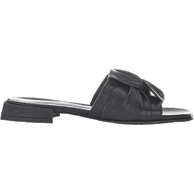 Women's Gabor 2.803.57 Black Leather Single - Buckle Monk Look  