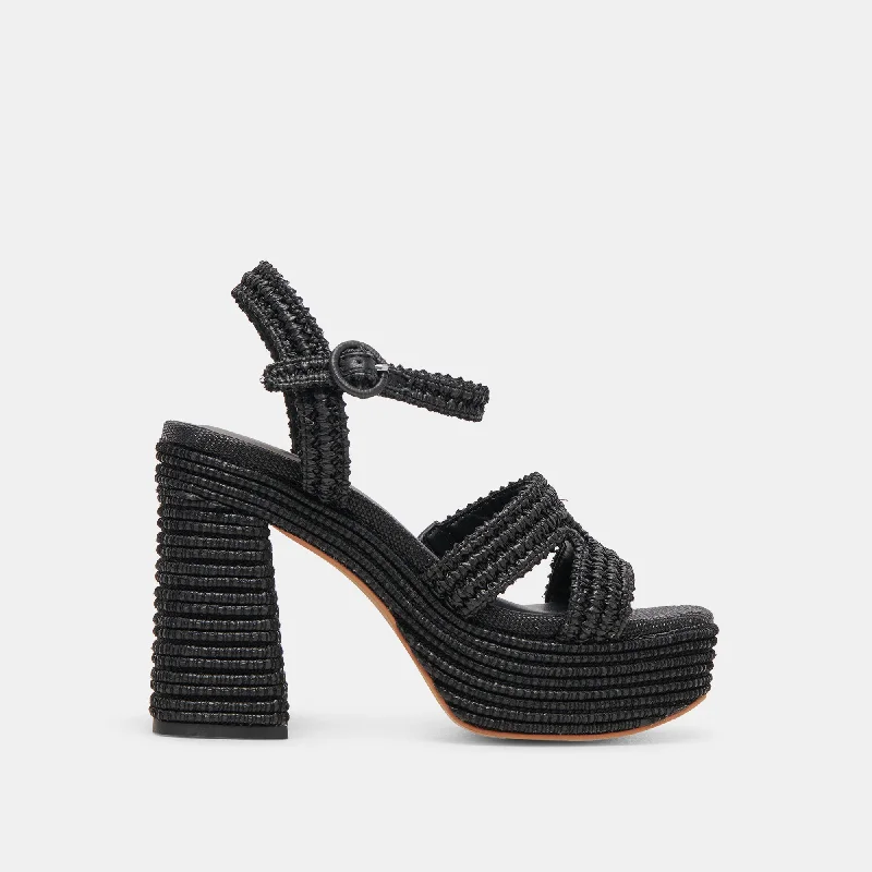 LACYE HEELS ONYX WOVEN Tassel Driving Shoe Look 