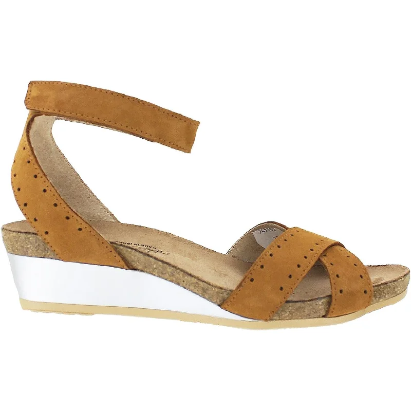 Women's Naot Wand Amber Nubuck Memory - Foam Slipper Look  