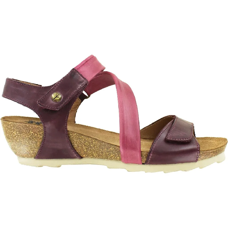 Women's Wanda Panda Bilma 2 Berenjena Combi Leather Inflatable Shoe Look 