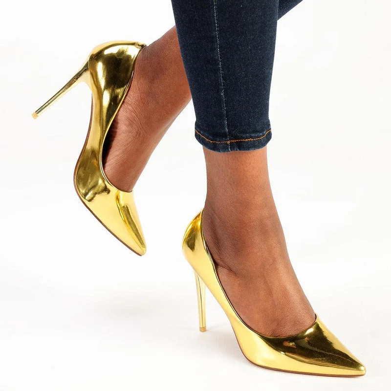 Madison Bexley Metallic Court - Gold Bespoke Shoe Aesthetic 