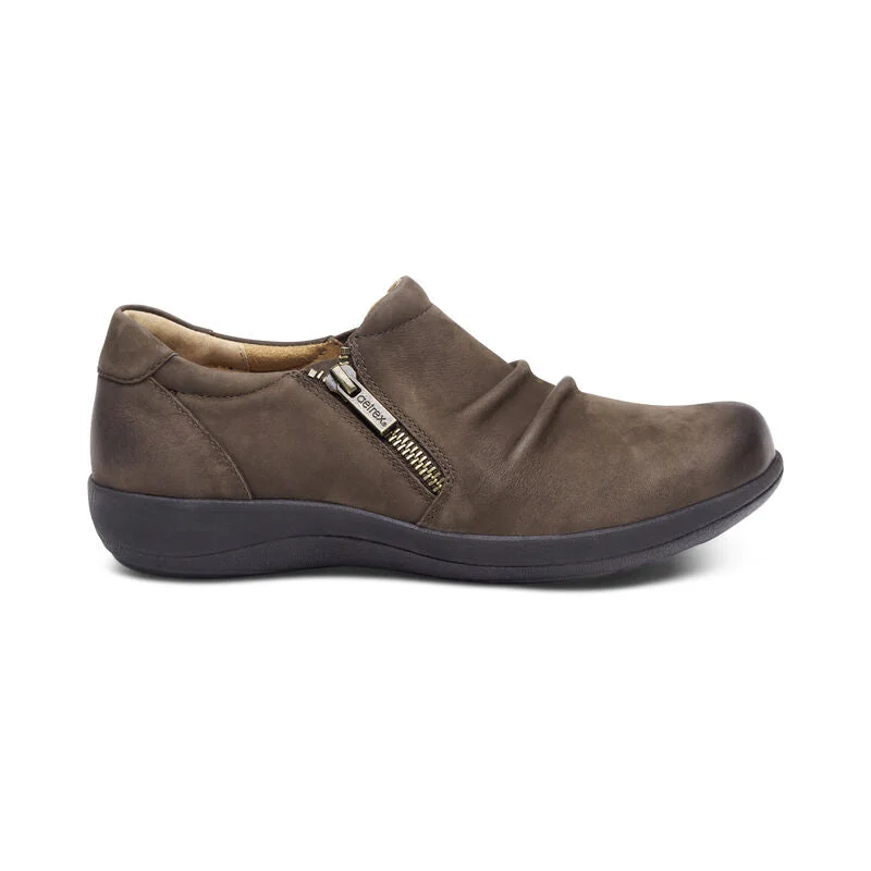 WOMEN'S AETREX KATIE | DARK EARTH Zip - Up Boot Style  