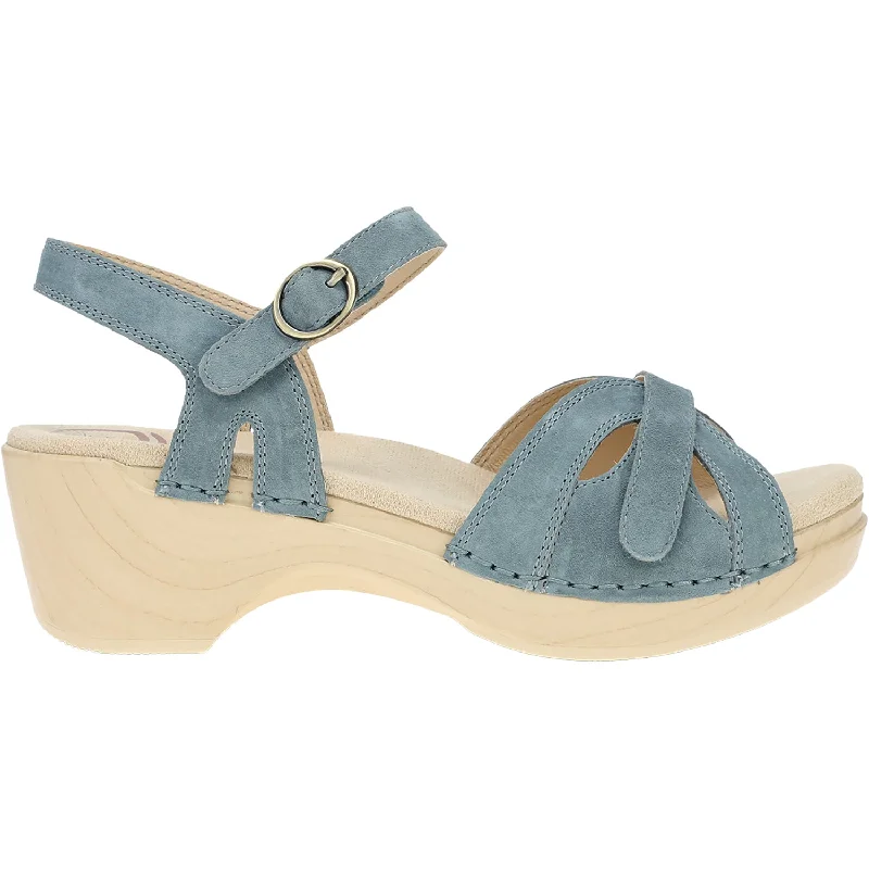Women's Dansko Season Denim Suede Open - Lacing Derby Look  