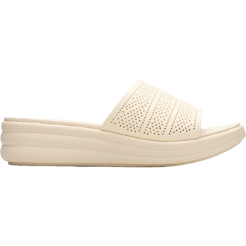 Women's Clarks Drift Twist Cream Synthetic Blue Coast Loafer Aesthetic 