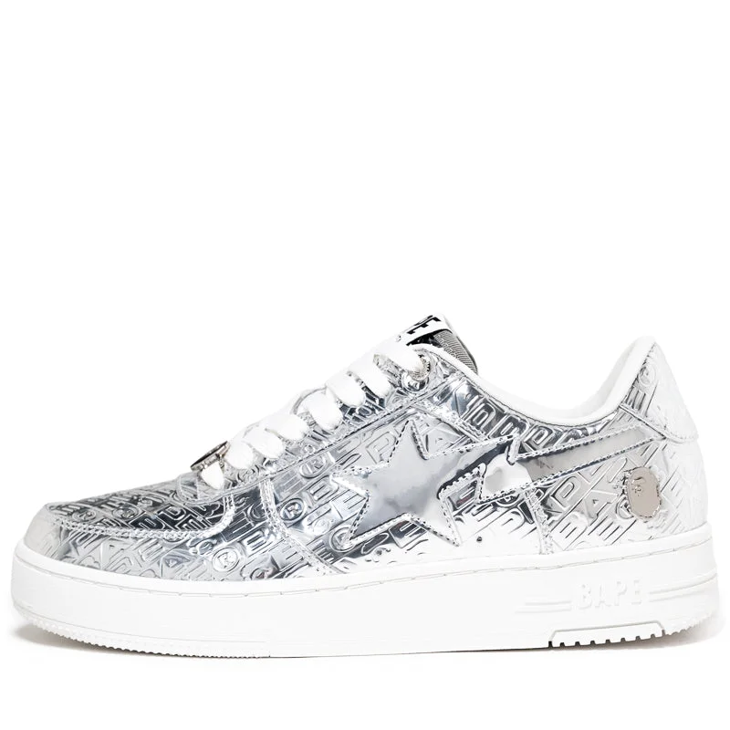 A Bathing Ape Bape Sta #5 - Silver Rubber - Sole Plimsoll Look  