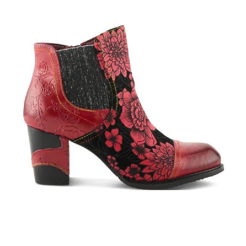 L'Artiste By Spring Step Women's Ceja - Bordeaux Multi Metallic Trim Shoe Design  