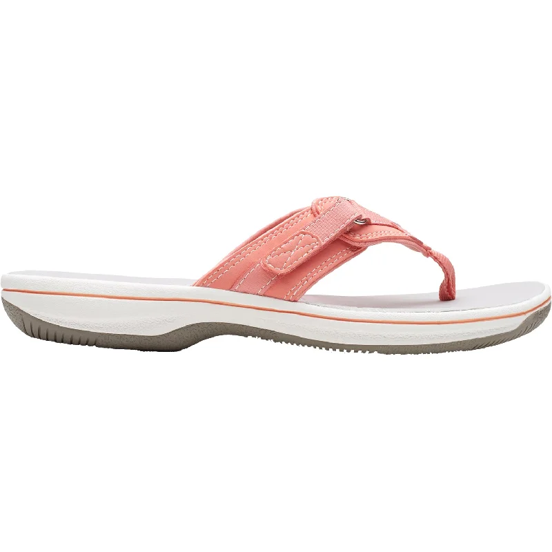 Women's Clarks Cloudsteppers Breeze Sea Coral Synthetic Performance Running Sneaker Look Women's Clarks Cloudsteppers Breeze Sea Coral Synthetic Performance Running Sneaker Look