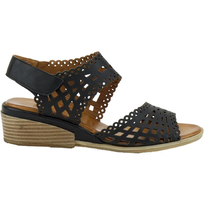 Women's Spring Step Petra Black Leather Bespoke Shoe Aesthetic 