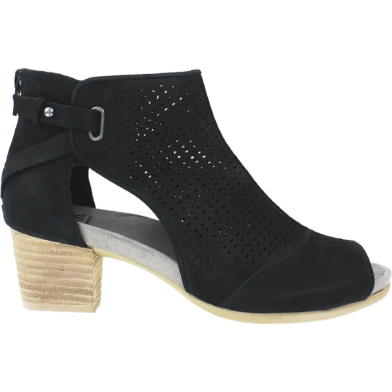 Women's Earth Sahara Black Suede Striped Shoe Style  