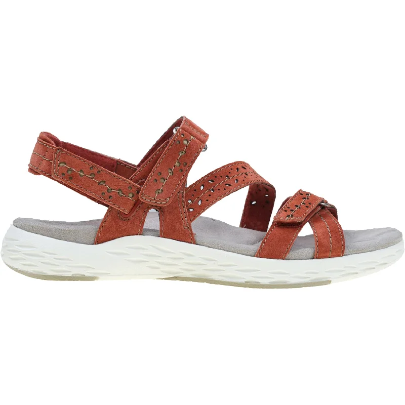 Women's Earth Wendy Salmon Leather Comfortable Derby Style  