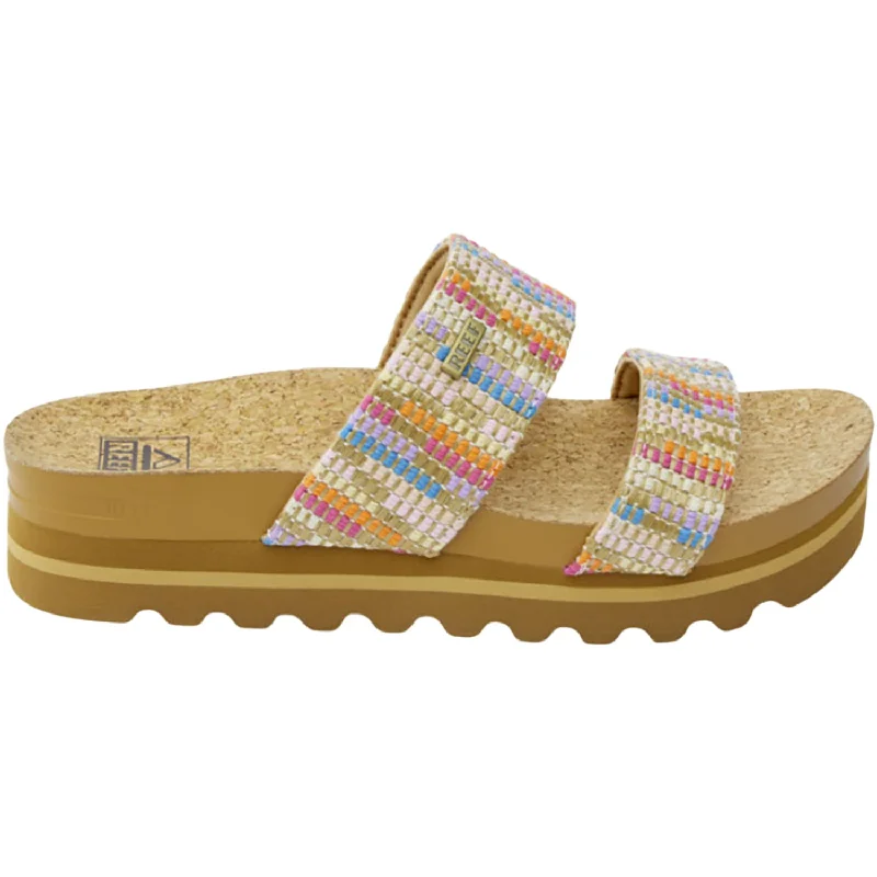 Women's Reef Cushion Vista Hi Beachy Woven Synthetic Single - Buckle Monk Look  
