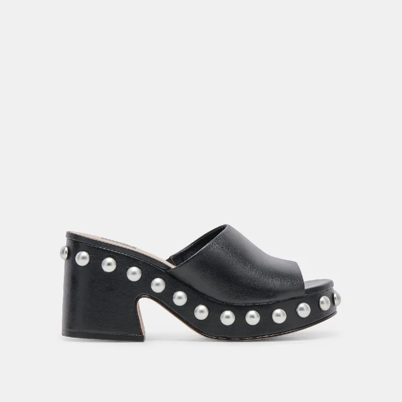 GLORI HEELS BLACK LEATHER Vintage Oxford Appeal 