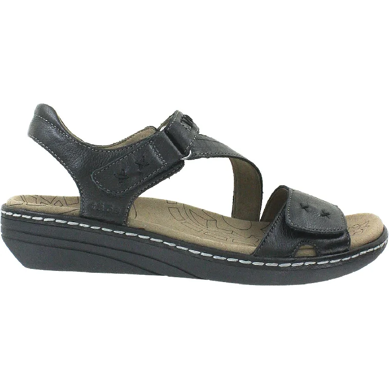 Women's Taos Zenith Black Leather Elastic - Sided Chelsea Look  