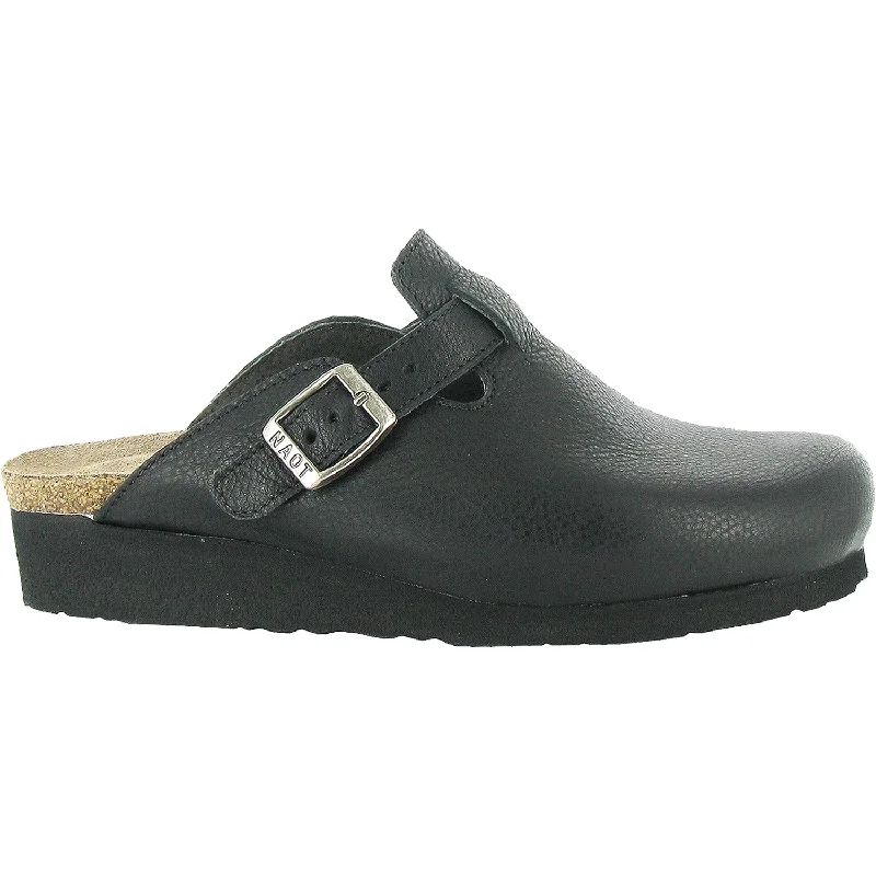 Women's Naot Autumn Soft Black Leather Sustainable Shoe Design  