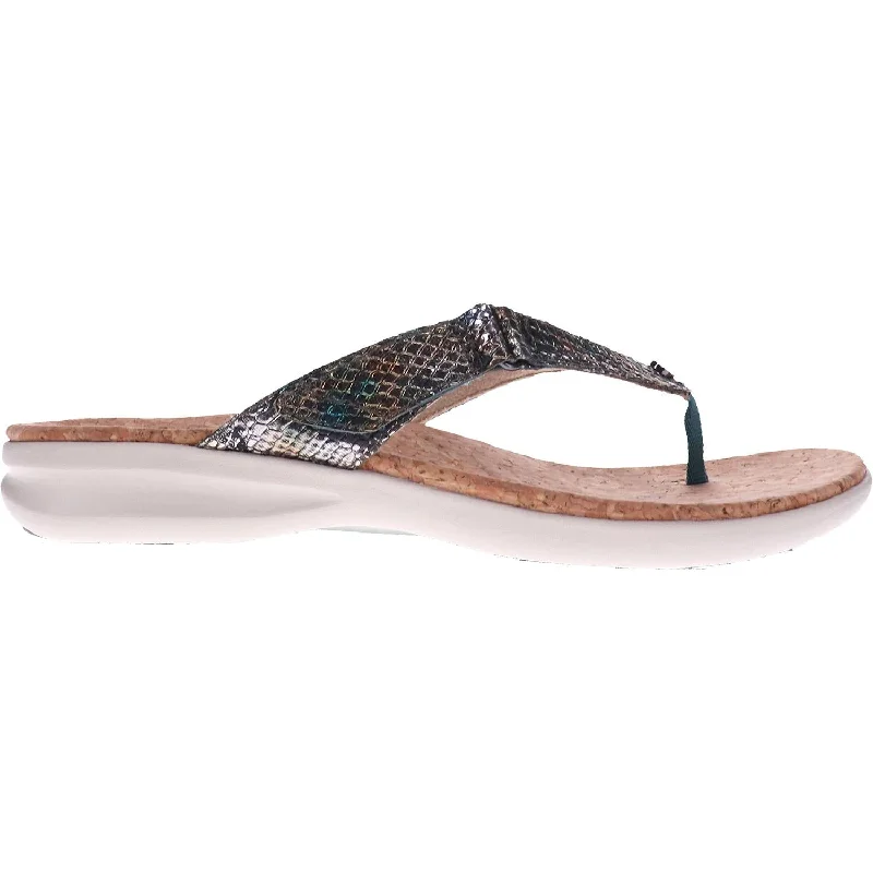 Women's Revere Napoli Peacock Python Leather Paisley Print Shoe Design  