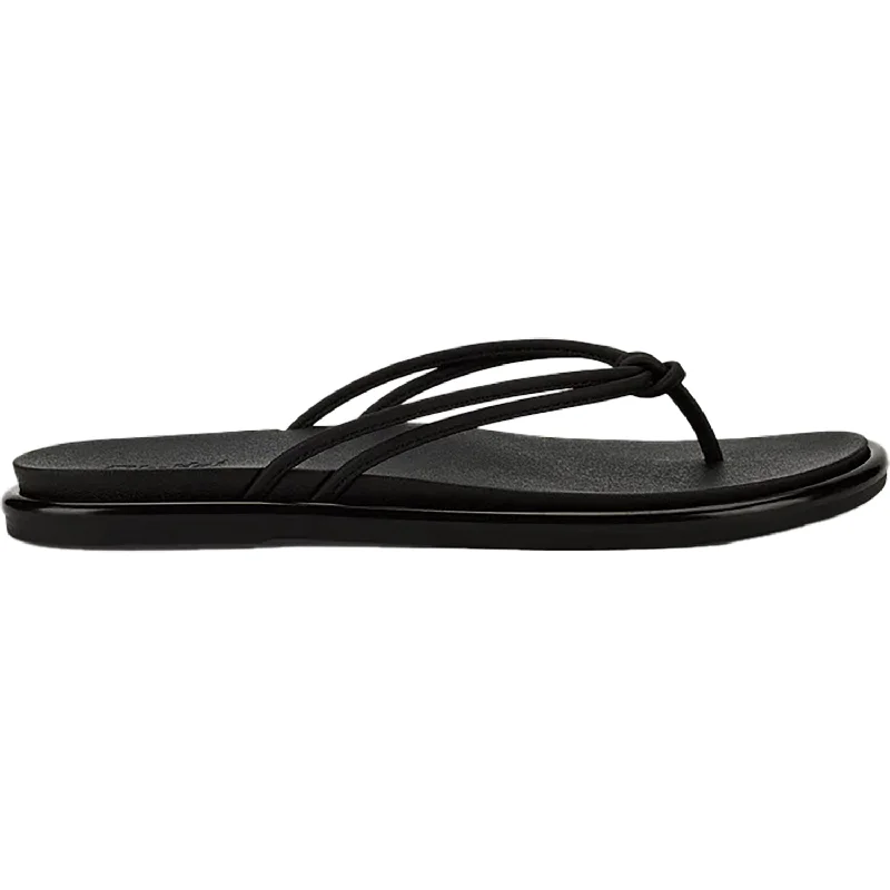 Women's Olukai Aka Black/Black Synthetic Glow - in - the - Dark Shoe Design  