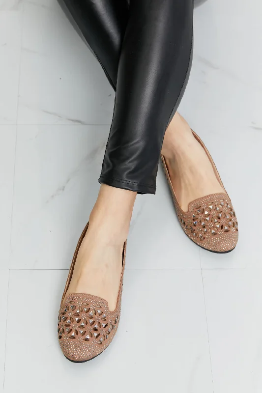 Rhinestone Openwork Flats Dressy Chelsea Boot Style 