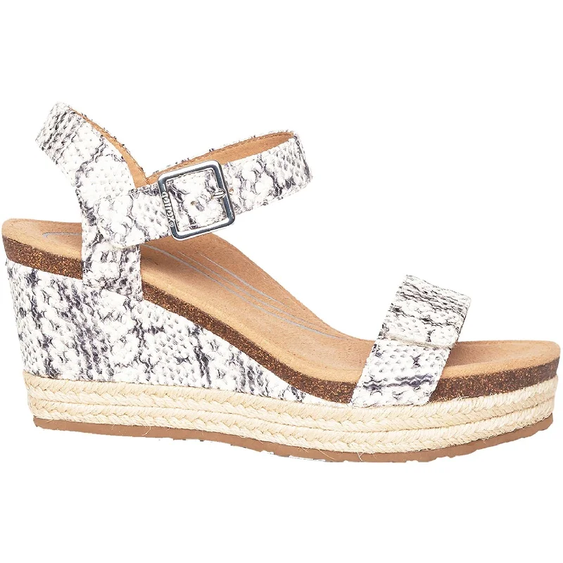 Women's Aetrex Sydney Snake Leather Desert Boot Utility Style  