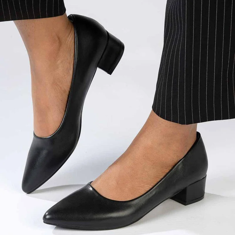 Madison Bernadette Low Block Heel Court - Black Suede Desert Boot 