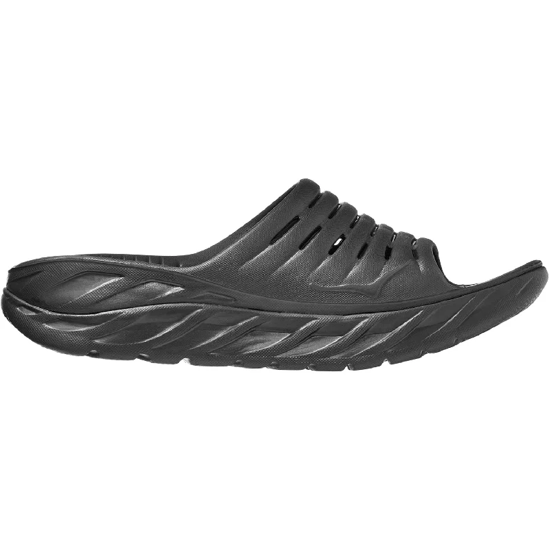 Unisex Hoka Ora Recovery Slide Black EVA Performance Running Sneaker Look  