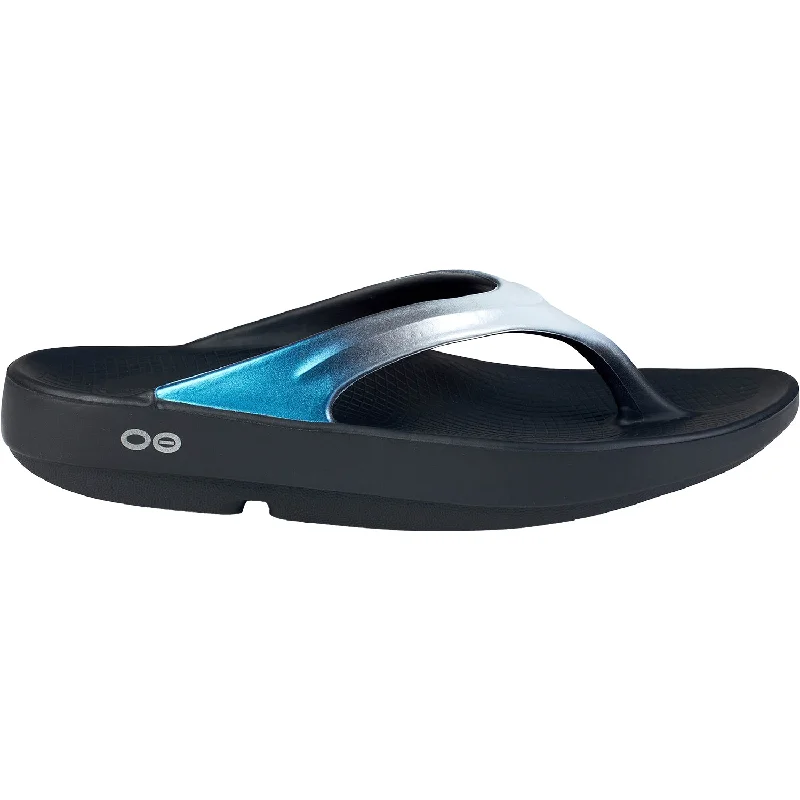 Women's OOFOS OOlala Luxe Frost Synthetic Ivy League - Inspired Derby Look 