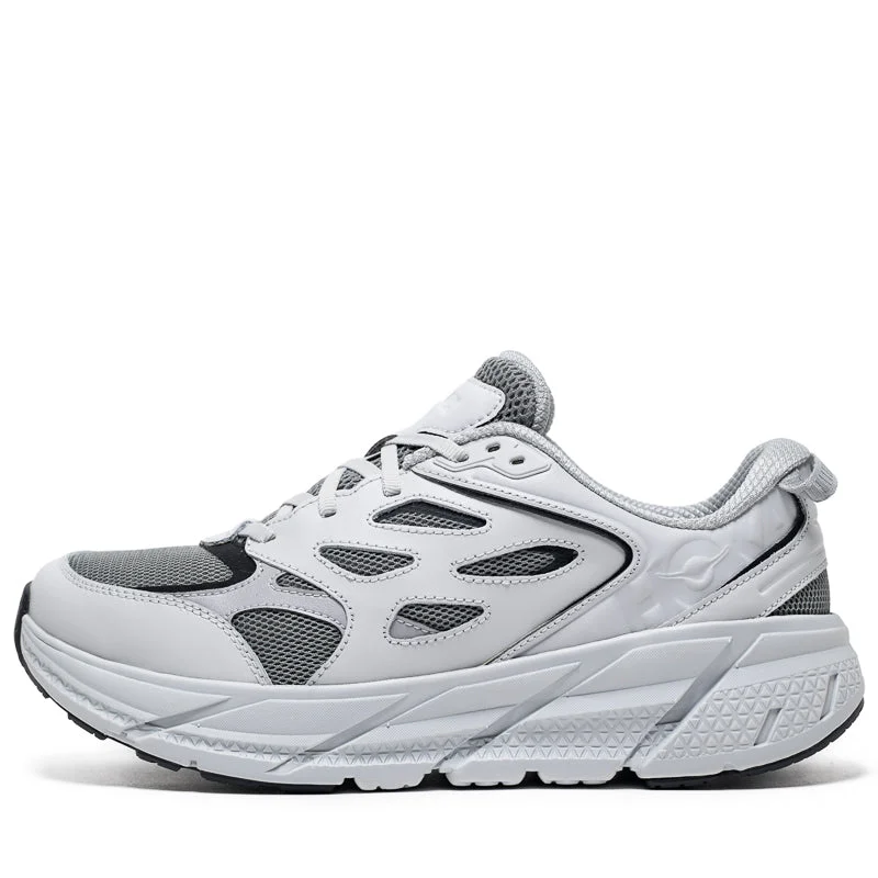 Hoka Clifton L Athletics - Stellar Grey/Stardust Retro Basketball Sneaker Design  