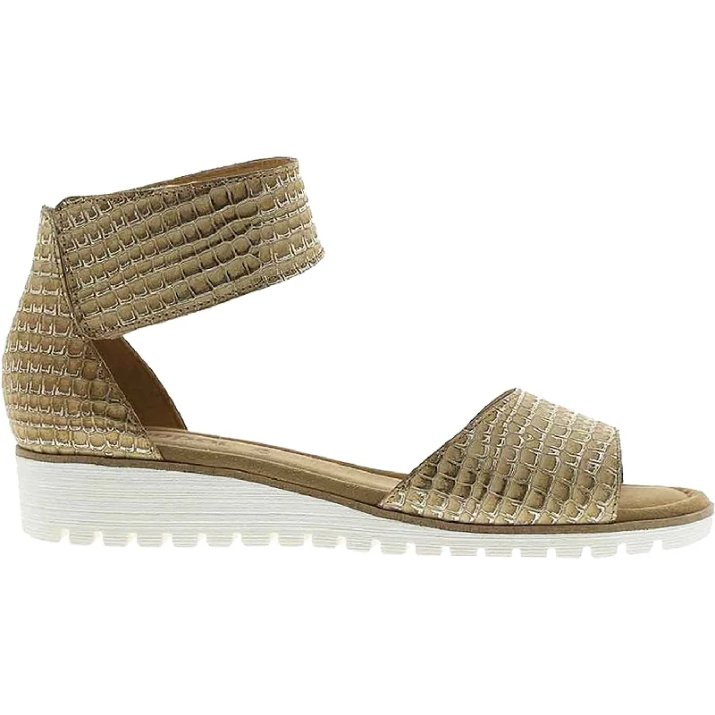 Women's Gabor 64.570.88 Tan Leather Inflatable Shoe Look 